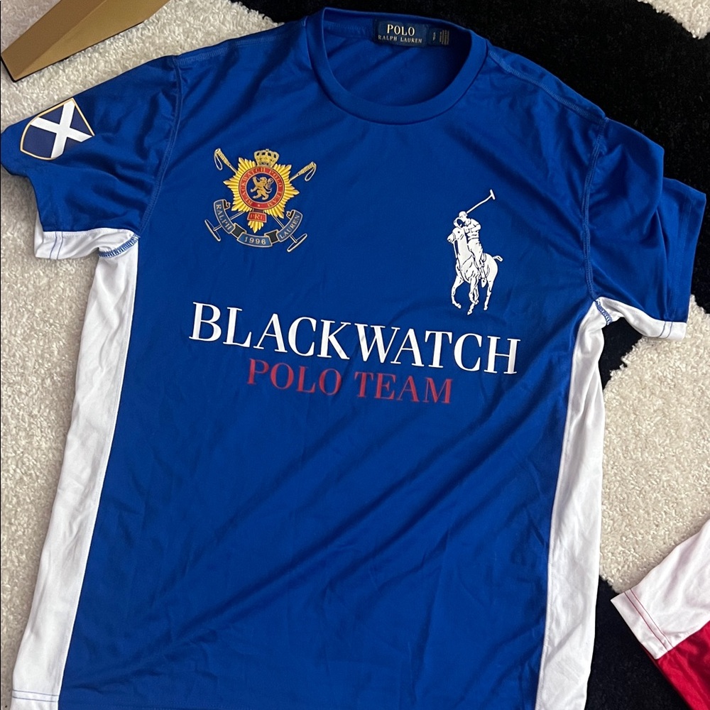 Ralph Lauren Blue Blackwatch Polo Team Shirt